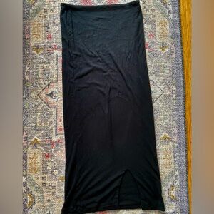 bodycon ribbed black skirt approx. size 10 or Large